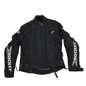 Joe Rocket Motorcycle Bike Jacket Womens S Armored Black All Weather Zip‎